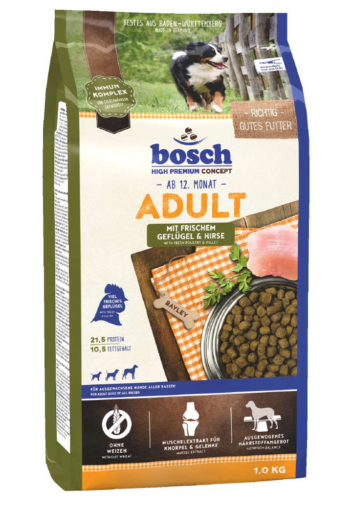 bosch Hunde-Trockenfutter Adult Geflügel & Hirse
